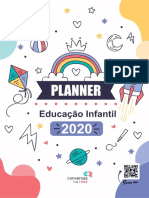 Organizador escolar com calendário, tarefas e metas