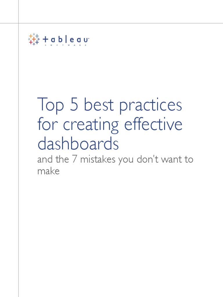 Effective Dashboard Best Practices & Pitfalls | PDF | Goal | World Wide Web
