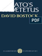 Bostock-Plato's Theaetetus (Clarendon Paperbacks) (1991)