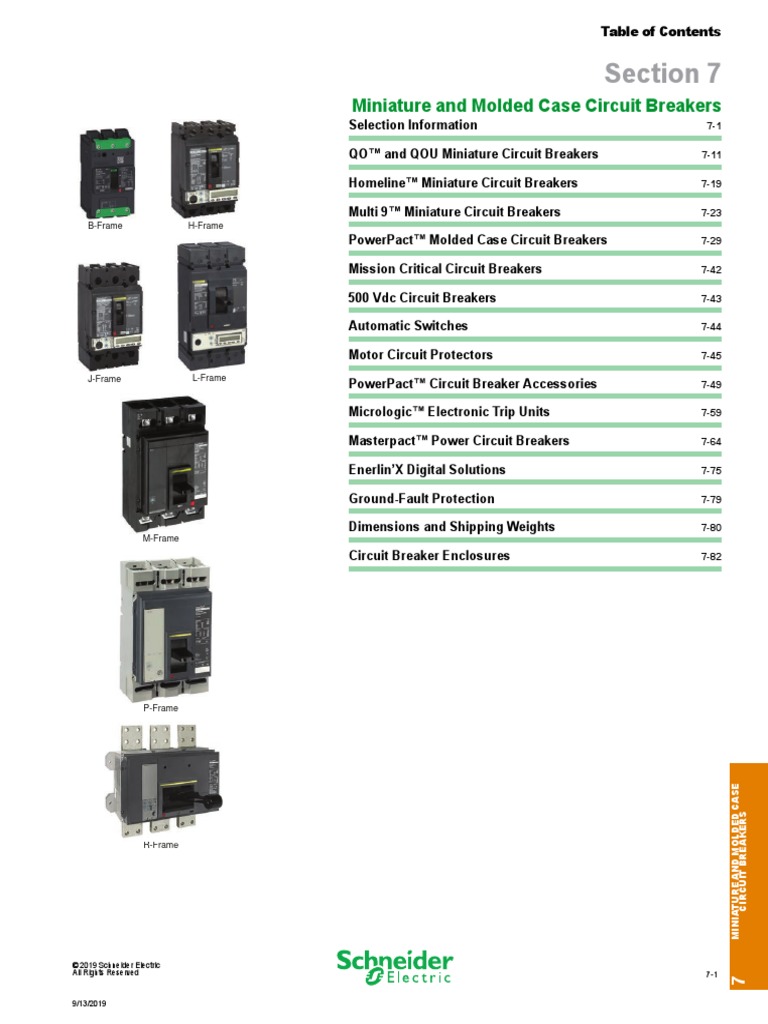Miniature and Molded Case Circuit Breakers PDF | PDF | Power ...