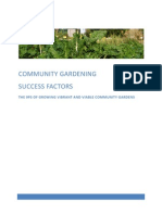 Successful Factors in Creating and Maintaining a Community Garden, Australia