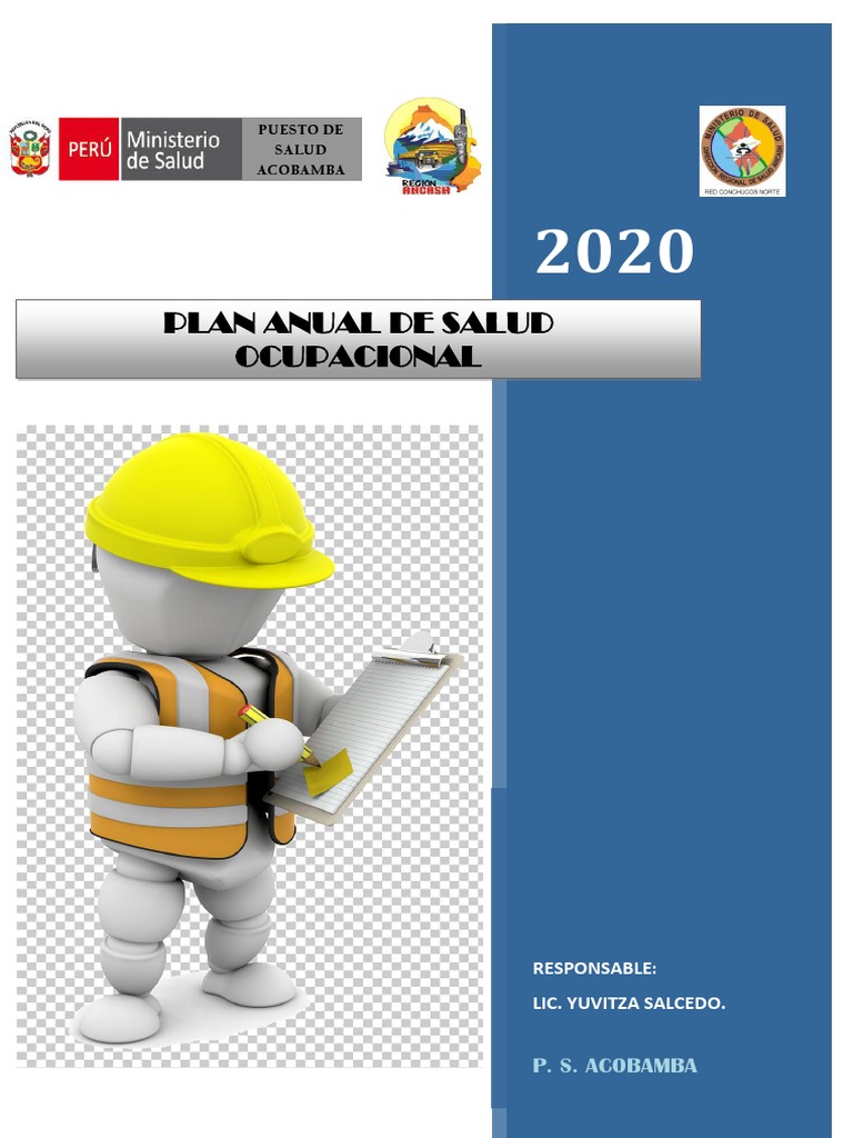 Plan Anual de Salud Ocupacional 2020 | PDF | Seguridad y salud ...