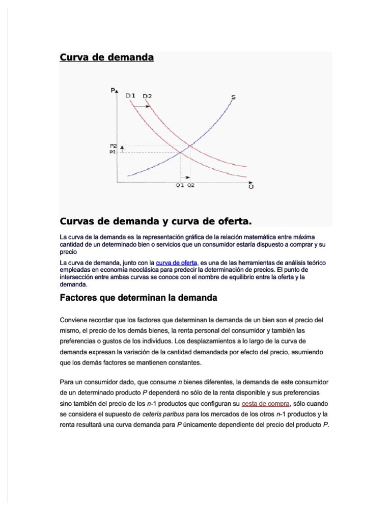 Curva de Demanda | PDF | Curva de demanda | Oferta y demanda