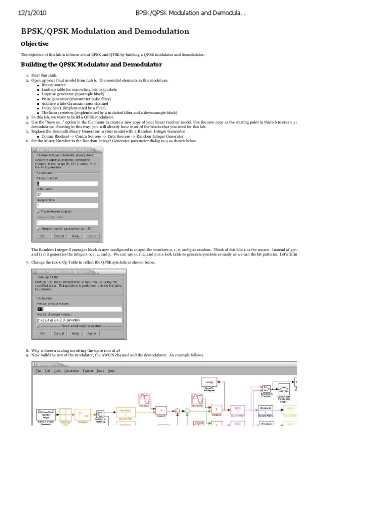 BPSK - QPSK Modulation and Demodulation - Free Online Course Materials ...
