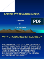 Power System Grounding: Presented by H.Jayakumar