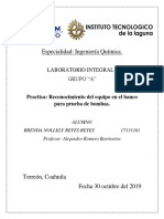 Reconocimiento equipo banco prueba bombas