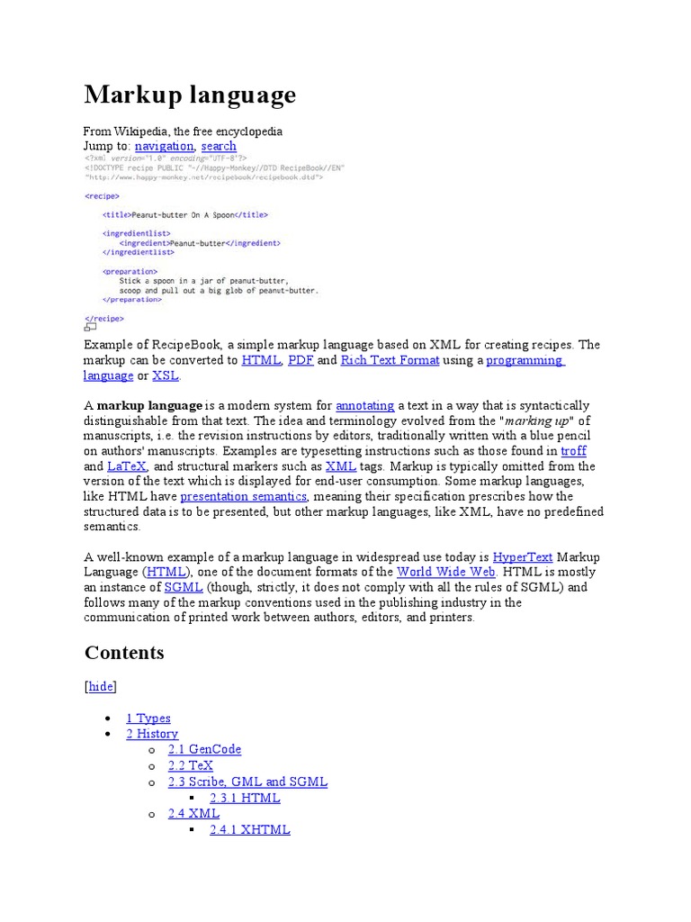 Markup Language