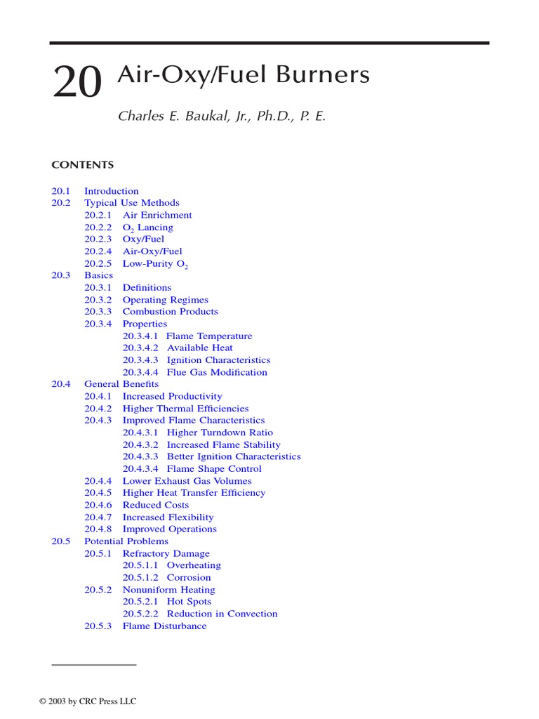 Industrial Burners Handbook PDF Combustion Stoichiometry