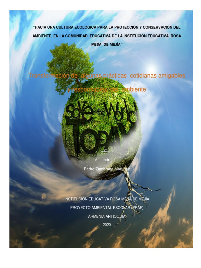 Proyecto Medio Ambiente 2020 | PDF | Entorno natural | Desarrollo ...