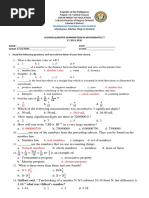 2nd Quarter Math 7 Final