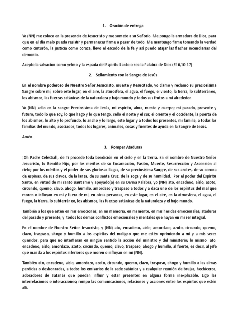 Oraciones de Liberacion | PDF | Cristo (título) | Oración