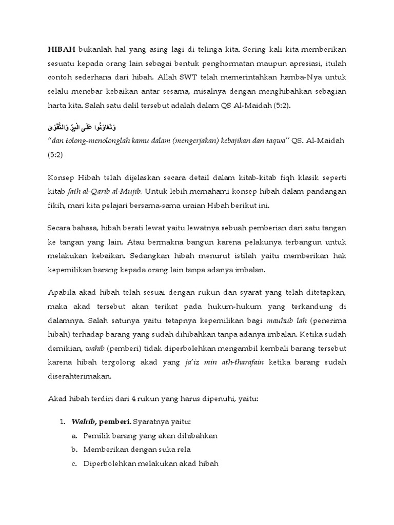 Syawir Hibah Pdf