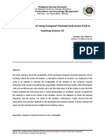 Acceptability of CAI in Teaching Science 10