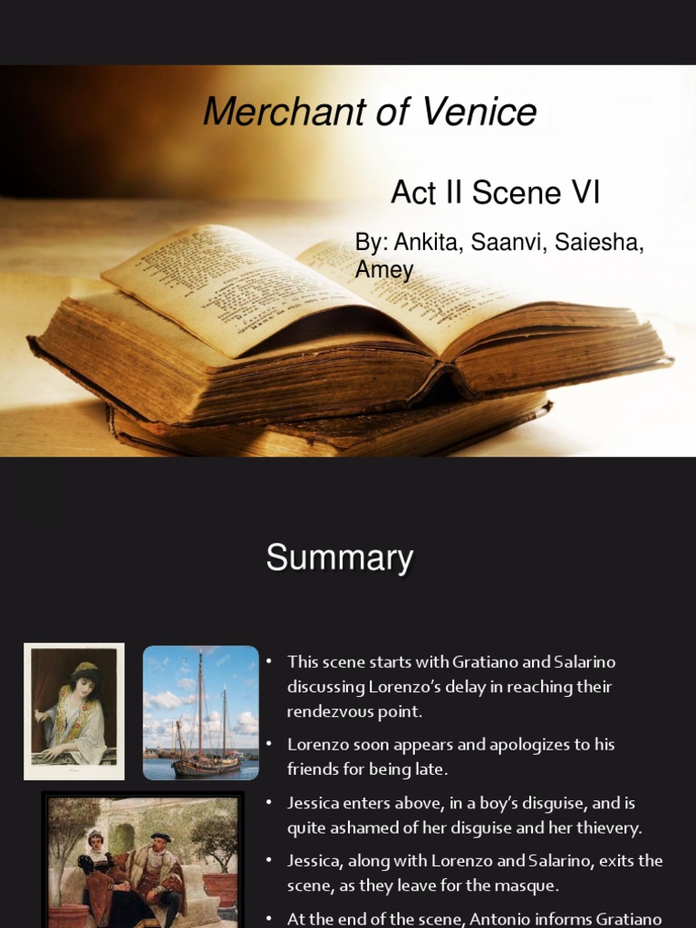 MOV Act 2 Scene 6 + Daffodils Analysis PDF The Merchant Of Venice