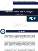 Session 2.3 Status of Feed-In Tariff in Malaysia (DR Chen Wei Nee, Chief Corporate Officer, Sustainable Energy Development Authority (SEDA) Malaysia)