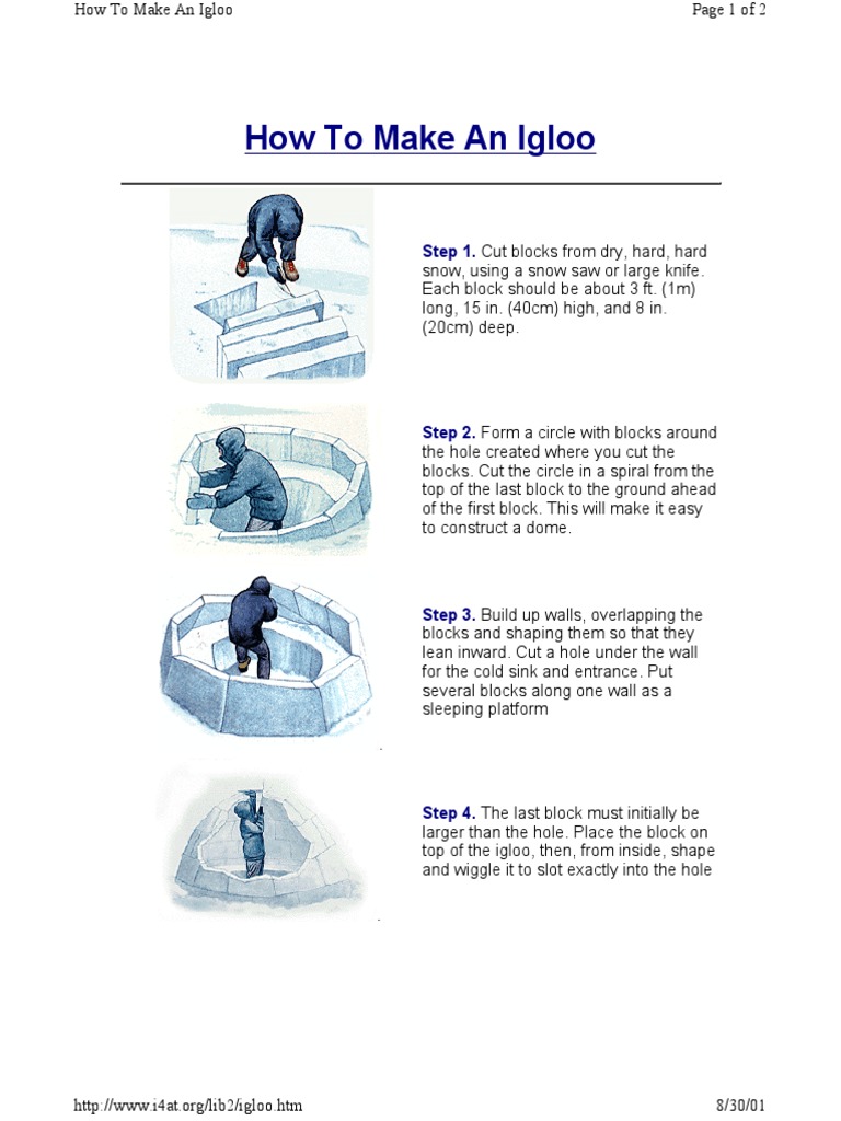 How To Make An Igloo PDF | PDF