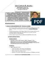 PTR MOSES CARLOS B. AGAWA - RESUME / CV - Updated December 2010