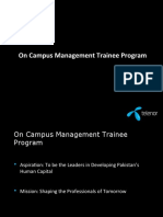 On Campus Management Trainee Program