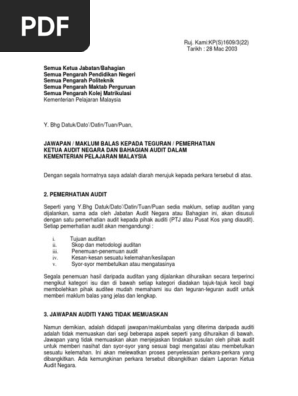 Format Jawapan Audit Pdf