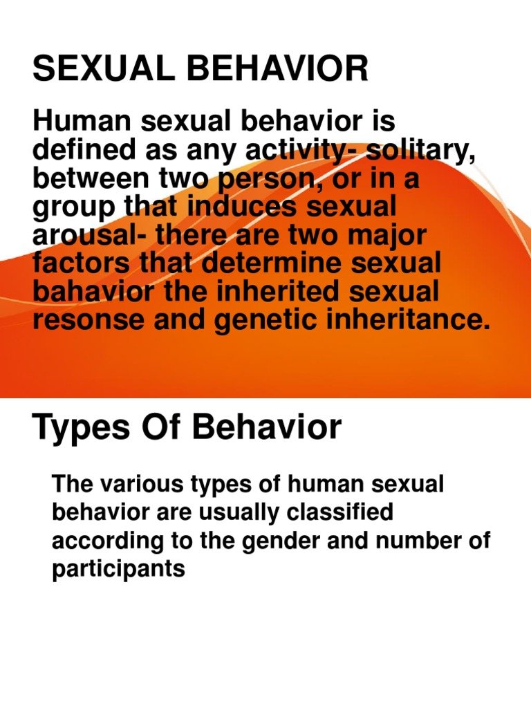 Types of Human Sexual Behavior | PDF