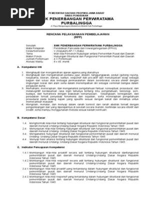 Ppkn Kelas X Hubungan Struktural Dan Fungsional Pemerintah Pusat Dan Daerah
