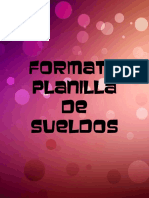 Formato Planilla de Sueldos