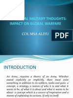Continental Military Thoughts: Impact On Global Warfare: Col Msa Aliyu