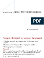 Pumping lemma proof of non-regular language
