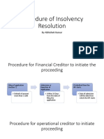 Procedure of Insolvency Resolution