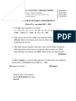 Varianta Matematica 2014 PDF
