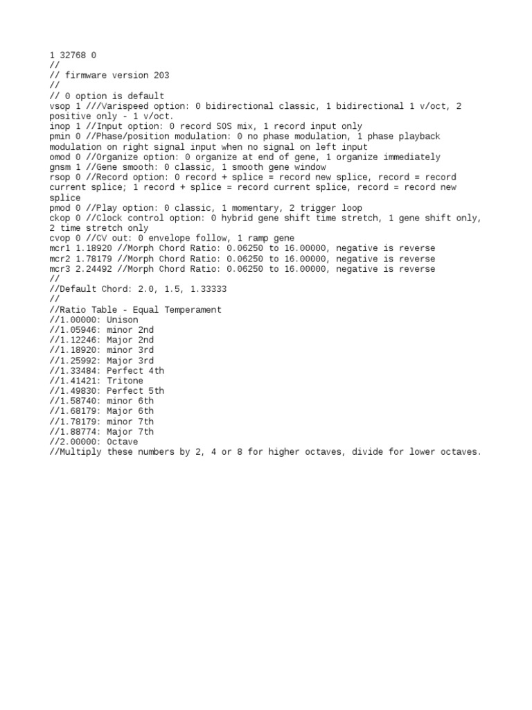 Morphagene Options File | PDF