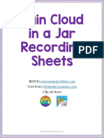 Rain Cloud in A Jar Recording Sheets PDF