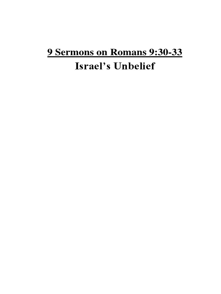 9-sermons-on-romans-9-30-33-israel-s-unbelief-2-0-pdf-paul-the