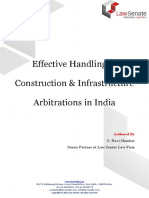 Effective Handling of Construction and Infrastructure Arbitrations in India