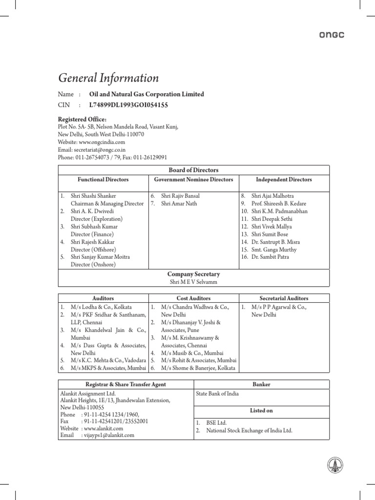 Ongc PDF | PDF | Natural Gas | Corporate Governance