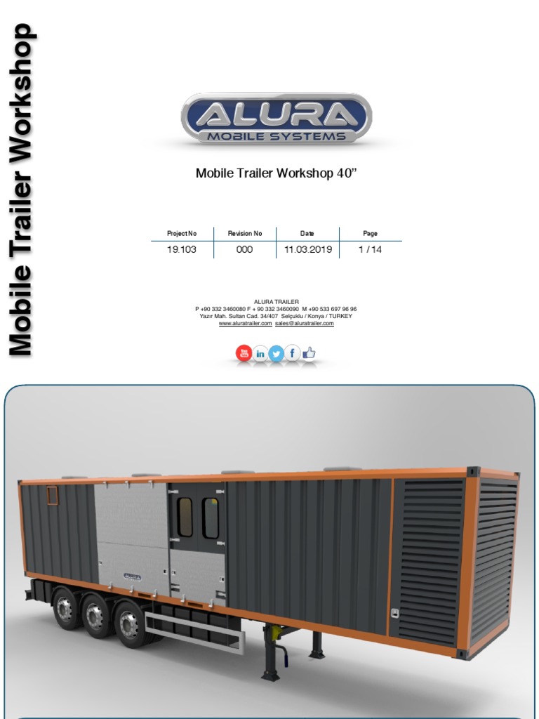 Mobile Trailer Workshop Specs | PDF | Manufactured Goods | Mechanical ...