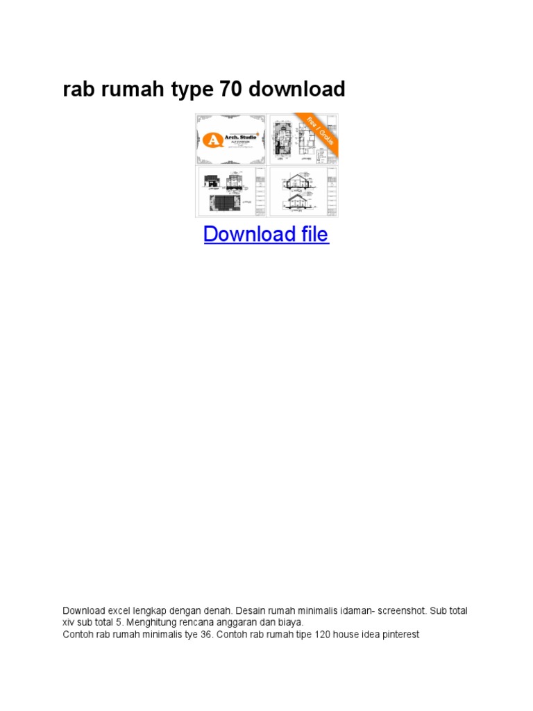 Rab Rumah Type 70 Download