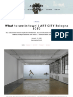 MM What To See in Town! - Art City Bologna 2020 - Atp Diary PDF