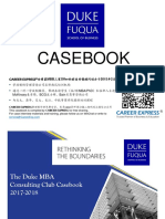 Duke Fuqua Casebook Consulting Case Interview Book 2017 - 2018杜克大学富卡商学院咨询案例面试