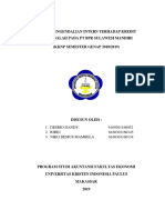 Evaluasi Sistem Pengendalian Intern Terhadap Kredit Bermasalah Pada PT BPR Sulawesi Mandiri-1
