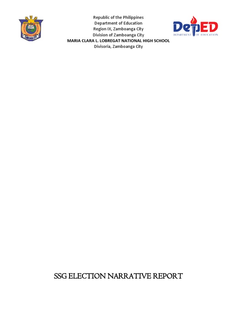 SSG Election Report for MCLLNHS 2018 | PDF | Elections | Group Decision ...