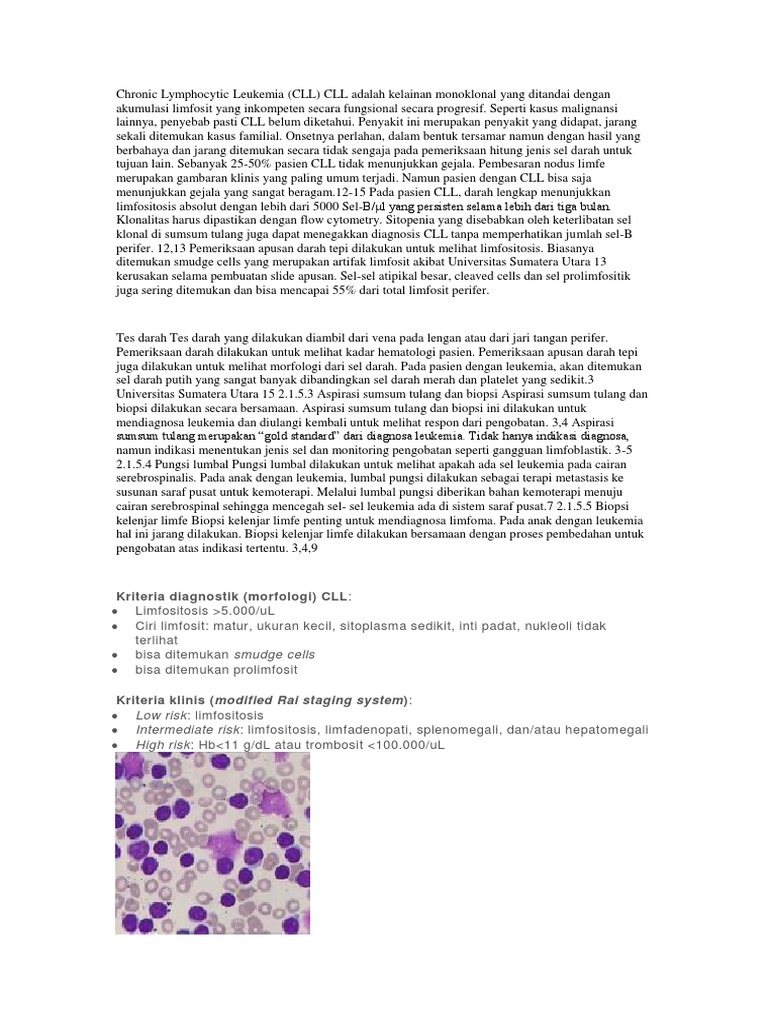 Diagnosa dan Kriteria CLL | PDF