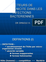 Facteurs de Pathogenicite Dans Les Infections Bacteriennes