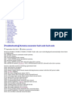 (Troubleshooting) Komatsu Excavator Fault Code Fault Code PDF