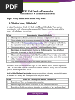 Money Bill in India Indian Polity Notes PDF