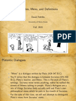 Socrates' Primacy of Definitions in Plato's Meno