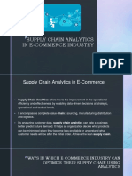 Supply Chain Analytics in E-Commerce Industry