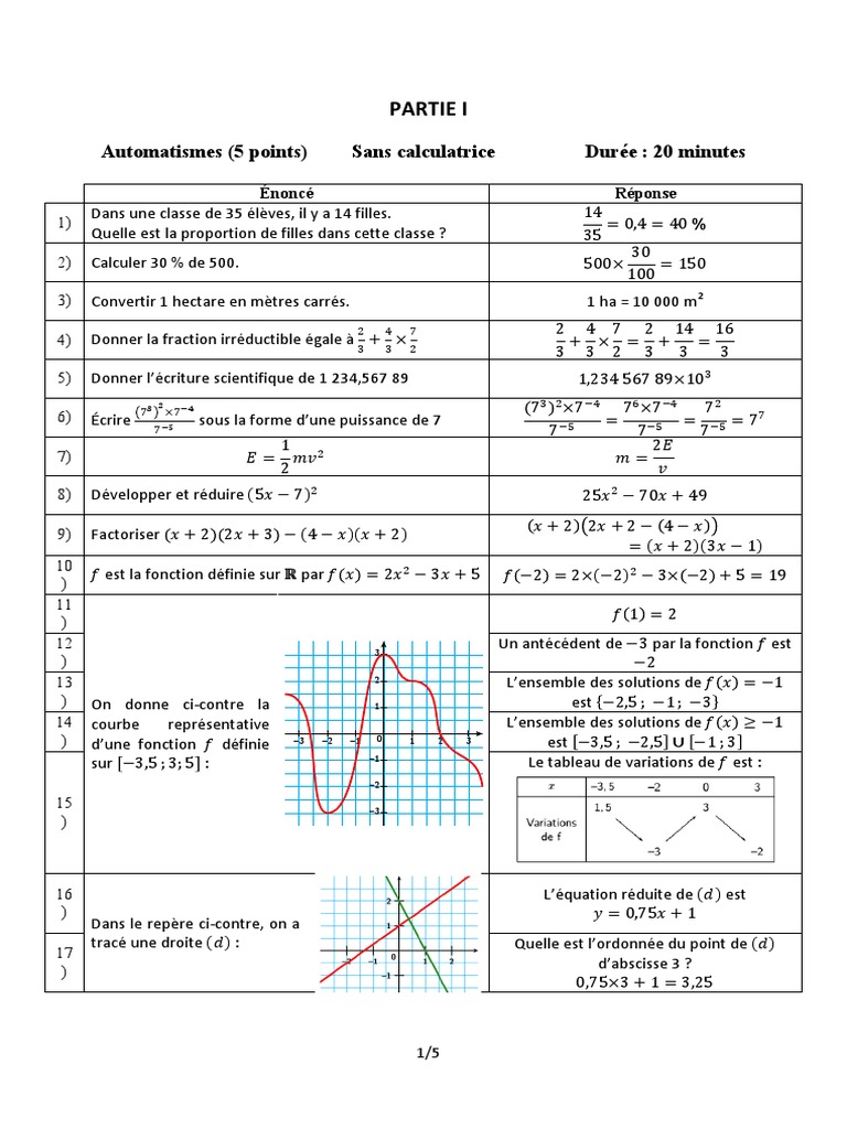 E3C Exercices Pdf | Annales du Bac E3C de première – CGNPEB