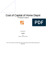 Cost of Capital of Home Depot: A Financial Analysis