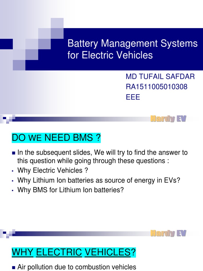 Battery Management Systems for EVs | PDF | Electric Vehicle ...